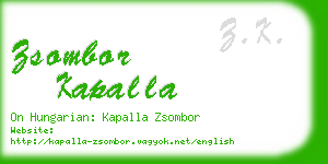 zsombor kapalla business card